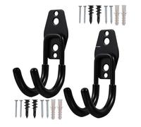 HIAKDOFT 4 Piezas Soporte Manguera Pared Acero Inoxidable Resistente Intemperie Gancho Antideslizante Carga Pesada Jardín Garaje Exterior con Tornillos