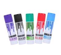 HIAKDOFT 5 Piezas Crayones de Cera para Marcaje de Ganado Rotativos y Resistentes al Agua para Identificación de Animales de Cerdos Vacas y Cabras Herramienta Práctica para Manejo y