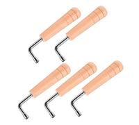 HIAKDOFT 5 Piezas Llave de Afinación para Arpa y Lira con Mango de Madera Ergonómico Antideslizante Ajuste Preciso Compatible con Varios Modelos para Práctica y Presentaciones