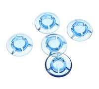 HIAKDOFT 5 Piezas Tapas Protectoras Azules para Pedal de Guitarra Cubiertas Ergonómicas Tipo Seta para Conmutador Protectores para Botones y Perillas de Efectos Eléctricos para Actuaciones