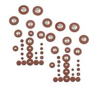 HIAKDOFT 56 Piezas Almohadillas de Repuesto para Saxofón Cojines de Piel Marrón para Reparación de Instrumentos de Viento Control de Flujo de Aire y Durabilidad para Músicos Profesionales y