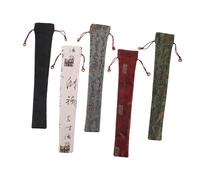 HIAKDOFT 5piezas Funda Para Abanicos De Mano Bolsa De Almacenamiento De Algodón Con Cordón Funda Protectora Para Abanicos Plegables Vintage Adecuada Para Viajes y Eventos Culturales Colores