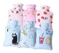 HIAKDOFT 6 Bolsas de Agua Caliente Mini Diseño Adorable, Pvc Resistente, Tamaño Pequeño Portátil, Bolsa Térmica para Aliviar Dolores y Mantener Manos Calientes en Invierno, Uso Doméstico