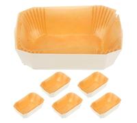 HIAKDOFT 6 Moldes Rectangulares para Hornear Pan y Tostadas de Madera de Álamo Tamaño Pequeño 140X95X50 MM Bandejas de Papel Natural Set de 6 Piezas para Repostería y Cocina Doméstica