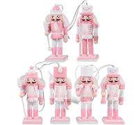 HIAKDOFT 6 Piezas de Cascanueces Decorativos de Madera Pintada a Mano Soldados Navideños para Decoración Festiva de Mesa y Árbol Ideales para Fiestas y Ambiente Navideño