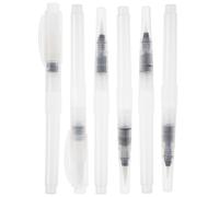 HIAKDOFT 6 Pinceles de Acuarela Recargables para Pintura Juego de 6 Piezas Puntas Pequeñas Medianas y Grandes Cabezal Fino y Plano Accesorio de Pintura para Manualidades y Dibujo