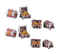 HIAKDOFT 8 Piezas Cofres del Tesoro Delicados para Decoración de de para Peceras Ornamentos de Escritorio Resistentes y Decorativos para Tanque de Peces