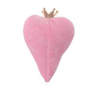 HIAKDOFT Adorno de Corazón de Tela Aterciopelada Relleno Decoración de San Valentín Rosa Accesorio para Escritorio y Fiesta Decoración Interior y Obsequio para Novias y Mujeres