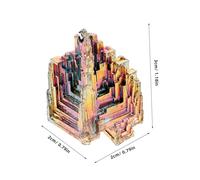 HIAKDOFT Adorno De Cristal De Bismuto Irregular De Mineral Para Decoración De Escritorio Specimen Único Hecho Mano Para Colección y Decoración De Interiores