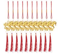 HIAKDOFT Adornos Colgantes para Año Chino 2026 20 Piezas de Borlas Rojas y Colgantes de Caballo Chino Decoración para Bonsái y Árbol del Dinero Amuletos Suerte para Festival Lunar