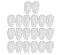 HIAKDOFT Almohadillas Nasales de Silicona Cámara de Aire Forma de Lágrima Antideslizantes para Gafas Repuesto 20 Piezas Transparentes Cómodas para Uso Prolongado