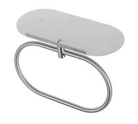 HIAKDOFT Anillo Adhesivo para Toallas de Baño con Estante Acero Inoxidable Montaje sin Taladro Soporte Ovalado para Paños Accesorio Moderno para Baño