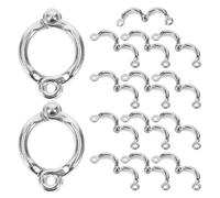 HIAKDOFT Anillos para Patas de Loro Cierre 15 Unidades Tamaño 10 Banda Metálica Ajustable para Entrenamiento de Vuelo y Seguimiento de Aves como Agapornis y Cotorras Uso Interior y