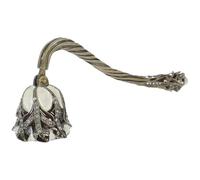 HIAKDOFT Apagavelas Metálico Retro Incrustaciones de Gemas, Forma Tulipán 16x4,1x6,1 Cm, 96 G, Herramienta para Apagar Mechas, Cubierta Segura para Velas Aromáticas y Decorativas en Hogar