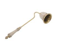 HIAKDOFT Apagavelas Retro con Mango Extinguidor de Llama Metálico con Esmalte y Decoración de Perlas y Strass Herramienta para Velas Vintage para Hogar y Fiesta