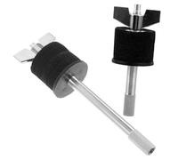 HIAKDOFT Apilador de Platillos Hi-hat de Aleación Duradera Fieltro, Soporte Elevado Doble para Batería, Accesorio de Montaje Estable para Instrumentos de Percusión, 2 Piezas Negras, Uso