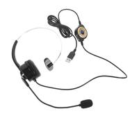 HIAKDOFT Auriculares de Teléfono con Micrófono Monoaural Color Negro Diseño Práctico y Cómodo para Oficina y Centro de Llamadas Compatibles con PC Laptop y Dispositivos USB