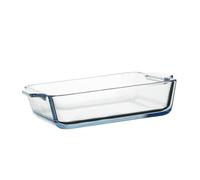 HIAKDOFT Bandeja de Horno de Vidrio Templado de Resistente y Práctica para Pizza y Hornear con Diseño Integral para Distribución Uniforme del Calor para Uso Doméstico y Regalo de