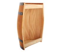 HIAKDOFT Barril de Vino de Madera Colgante Vintage Media Barrica Decorativa para Pared Adorno Rústico para Bares y Bodegas Barril Resistente de Roble