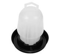 HIAKDOFT Bebedero Automático para Pollos y Aves De Corral, Cubo Dispensador De Agua Tapa Negra y Base Blanca, 0.75 Kg, Resistente Al Sol para Uso Exterior Granjas