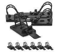 HIAKDOFT Bridas de Nailon Reutilizables para Cables 100 Piezas Negras Correas de Sujeción Ajustables para Organizar Cables Interiores y Exteriores Adecuado para Oficina Hogar y Garaje