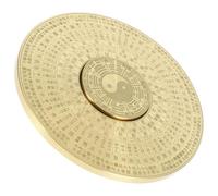 HIAKDOFT Brújula Taoísta Pequeña de Latón Cuadrada, Brújula China Decorativa Doble Cara Espejo Bagua, Portátil Multiusos para Exteriores y Decoración Vintage, Accesorio Tradicional