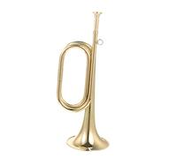 HIAKDOFT Bugle de Cobre Dorado Clásico Instrumento Musical Premium para Banda Escolar Ligero y Resistente Sonido y para Principiantes y Exploración