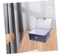 HIAKDOFT Caja de Almacenamiento con Cerradura de Hojalata Vintage para Joyas y Pequeños Objetos Organizador de Escritorio Portátil con Gran Capacidad para Regalos y Decoración