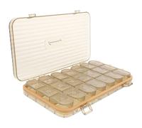 HIAKDOFT Caja De Embalaje De Pastillero Semanal Grande Organizador De Pastillas De Viaje Candado Pequeño Contenedor Estuche Mensual Diario Compacto Bonito Soporte Portátil Bolso