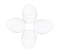 HIAKDOFT Cajas de Obsequio Huevo de Pascua 4 Piezas Plástico Transparente 12x9 Cm Fondo Plano Duradero para Manualidades Fiesta Bodas Baby Shower Dulceros Accesorios Canasta Pascua