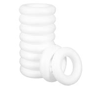 HIAKDOFT Círculos de Espuma Blanca para Manualidades Infantiles, 10 Piezas 10 Cm X 2,5 Cm, Material Ligero y Versátil para Pintar y Decorar Fiestas y Proyectos DIY