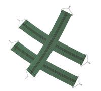 HIAKDOFT Correas De Refuerzo para Sillas De Eslinga para Patio, Juego De 3 Correas Elásticas Verdes, Accesorio De Repuesto Resistente para Reparación De Sillones Reclinables Al Aire Libre