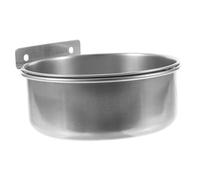 HIAKDOFT Cuenco Colgante para Perros y Gatos de Acero Inoxidable Anti-vuelco Desmontable Apto para Jaulas y Comederos Pequeños y Medianos Fácil Instalación y Limpieza