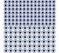 HIAKDOFT Cuentas Sueltas Redondas de Resina 200 Piezas Ojo Malvado DIY Agujero para Manualidades Accesorio Creativo para Pulseras Collares y Joyería Artesanal