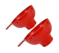 HIAKDOFT Embudo de Plástico de Boca Ancha Rojo 2 Piezas para Conservas y Tarros Accesorio de Cocina Versátil para Mermelada Aceite y Líquidos Fácil de Usar y Transportar