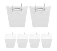 HIAKDOFT Estante de Almacenamiento para Tablero Perforado con 6 Vasos Blancos Organizador de Pared de 13X12X12 CM Contenedor para Oficina Garaje y Taller Kit de Accesorios Versátil