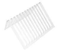 HIAKDOFT Estante Organizador para Vinilos y CD 12 Compartimentos, Hierro Triangular Hueco, Soporte para Libros y Archivos, Escritorio Oficina y Hogar, Revistero Multifuncional Compacto