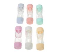 HIAKDOFT Estuche Rígido para Lentes de Contacto Doble Rgp 6 Unidades de Colores Variados Compacto y Resistente a Impactos Contenedor Portátil para Almacenamiento y Viaje de Lentes Caja