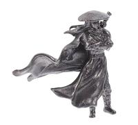 HIAKDOFT Figura Samurái en Miniatura Metálica 3x2,7x1,1 Cm, Accesorio de Adorno para Bonsáis, Estatua Vintage Coleccionable, Decoración Sala de Estar, Símbolo de Valentía y Honor