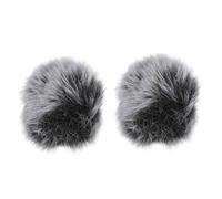 HIAKDOFT Funda Protectora para Micrófono Lavalier Clip Antisalpicaduras y Resistente al Viento Color Gris Oscuro 2 Piezas Adecuado para Grabación y Uso Exterior