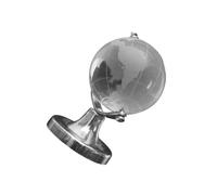 HIAKDOFT Globo Terráqueo de Escritorio Mini de Cristal Transparente Base Resistente Adorno Geográfico Decorativo para Oficina Bodas y Fiestas
