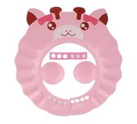 HIAKDOFT Gorro de Baño Protector para Bebés y Niños Pequeños Tapones Oídos, Ajustable, de Eva Rosa, Adecuado para Baño y Lavado de Cabello, Diseño de Dibujos Animados, Tamaño Pequeño