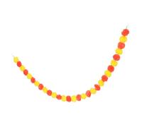 HIAKDOFT Guirnalda De Caléndulas Artificiales Larga 3 m Hojas y Campanillas Vinilo Resistente Decoraciones Día Muertos Fiestas Mexicanas y Hogar Paquete Único