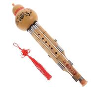 HIAKDOFT Hulusi Étnico Chino Hecho Mano Bambú y Calabaza Natural Instrumento Musical Clave C para Principiantes con Tono y Diseño Elegante Patrón Aleatorio