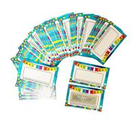 HIAKDOFT Juego de 200 Tarjetas de Felicitación DIY para Rascar de Papel 100 Tarjetas Rasca y Gana y 100 Pegatinas para Raspar, Tamaño Mini, Ideales para Manualidades, Mensajes Secretos