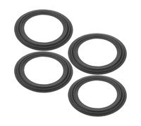 HIAKDOFT Kit de 4 Anillos Envolventes para Altavoz de 6,5 Pulgadas, Borde de Tela Doble Anillo para Reparación de Altavoces, Accesorio para Equipos de Sonido de Coche y Hogar,