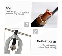 HIAKDOFT Kit de Abocardado Doble para Tubos de Freno y Aire Acondicionado Herramienta Manual con Moldes Cortatubos Incluido para Cobre y Estuche Portátil