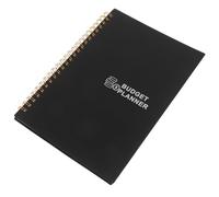 HIAKDOFT Libro de Presupuesto Mensual con Cubierta Pp Negra Resistente, Planificador de Ahorro de Dinero y Rastreador de Cuentas para Gestión Financiera en Casa, Oficina o Viaje, Cuaderno