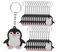 HIAKDOFT Llavero Colgante De Pingüino 24 Piezas, Accesorio Resistente De Pvc Negro, Decoración Temática Para Fiestas y Obsequio Para Amantes De Pingüinos