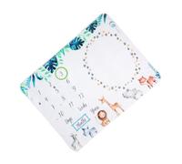 HIAKDOFT Manta para Fotos de Recién Nacido de Franela Suave 120X100 CM Juego de 3 Piezas 2 Marcos Manta Mensual para Fotos de Ñiño Accesorio para Fotografía y Crecimiento